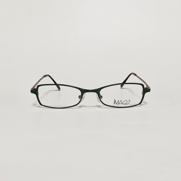 943 빈티지안경 그린 데드스탁  슬림 사각 메탈 안경테