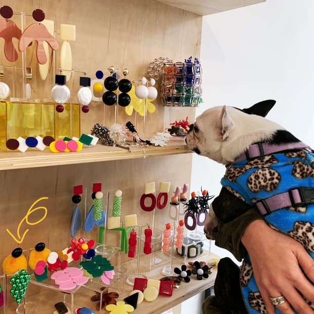 Fruta Yellow Fur Clip-On Earrings 클립 이어링