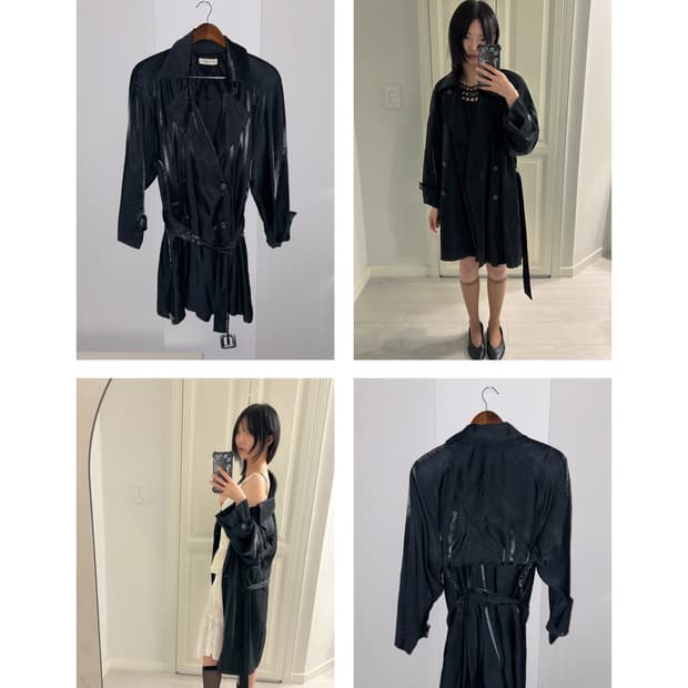 Satin Trench Coat / 빈티지 트렌치 코트
