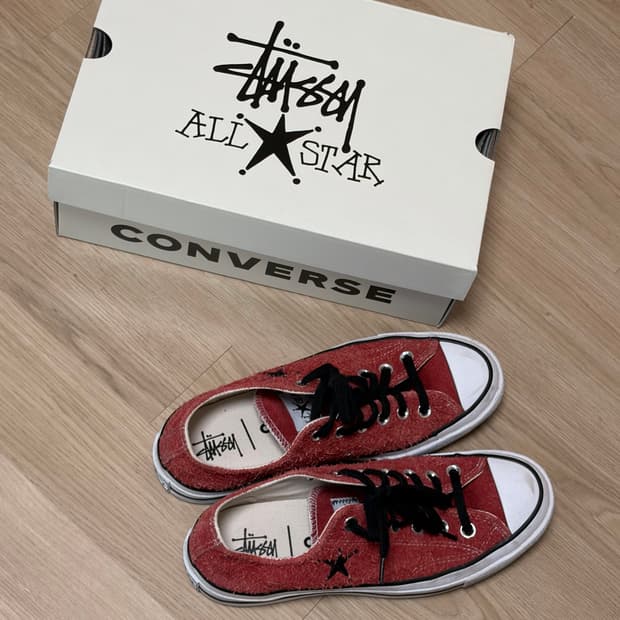 컨버스 x 스투시 척 70 레드