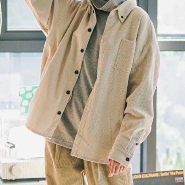 더블유브이프로젝트 프레첼 코듀로이 셔츠