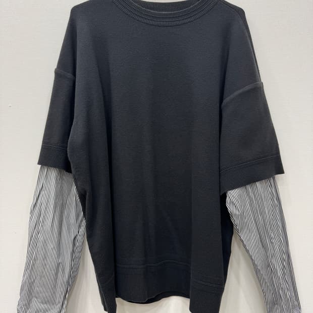 준지 juun j 18fw 레이어드 셔츠니트