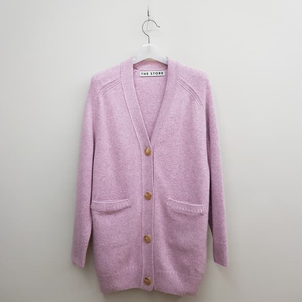 한섬 더스토어 THE STORE  모헤어 혼방 니트 가디건 90사이즈