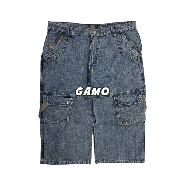Gamo 7부 데님 카고팬츠 올드스쿨