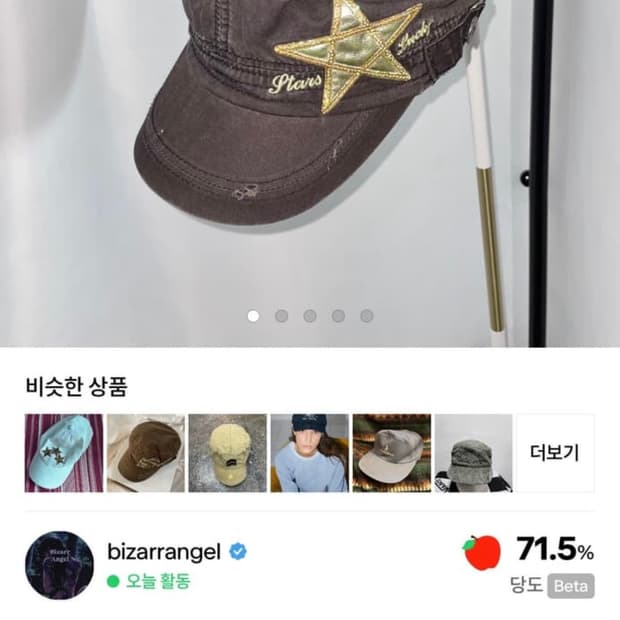 브라운 스타 헌팅캡 와투케 y2k