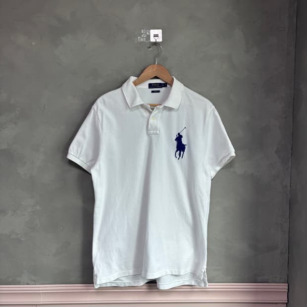 폴로 랄프로렌 빅포니 카라티 화이트 블루