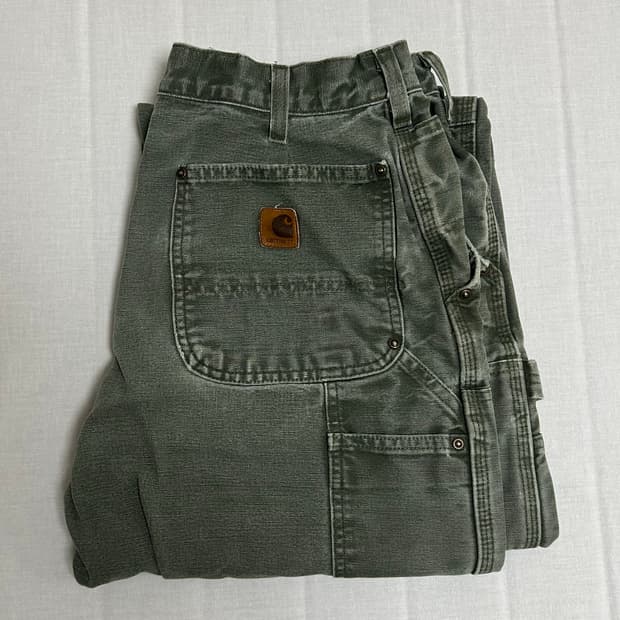 칼하트 더블니 팬츠 그린