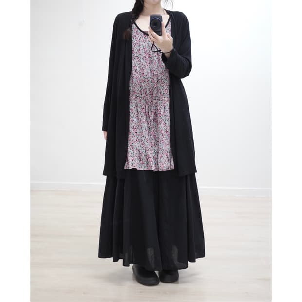 Layered cardian sleeve top 상품이미지1