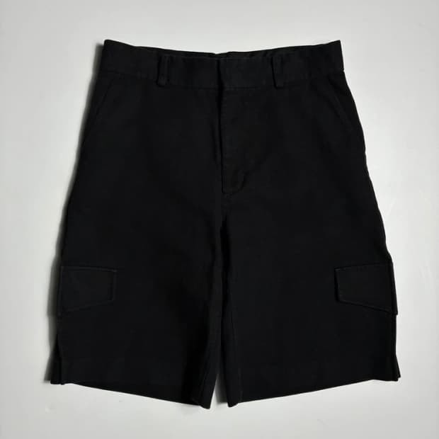 렉토 RECTO 22FW 블랙 보트 코튼 반바지 R2201