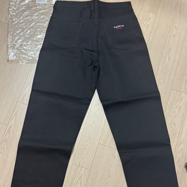 슈프림 배기 셀비지 진 리지드블랙 25FW 32 사이즈