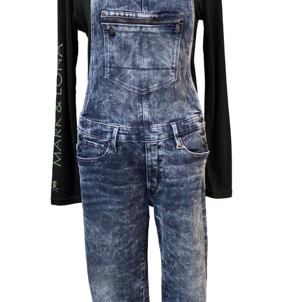 G-STAR 마크앤로나 데님 멜빵바지(s)스판