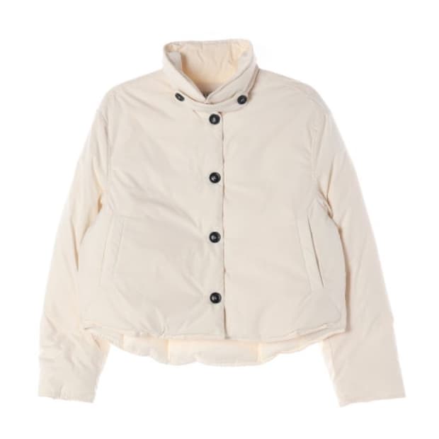 유라고 22fw 덕다운 카라 숏패딩 블랙