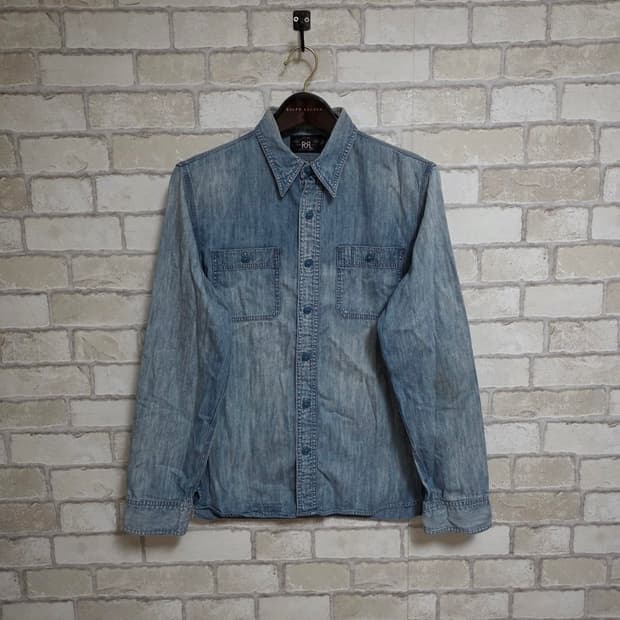 RRL 더블알엘 인디고 데님 워크셔츠