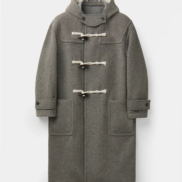 쿠어 오버사이즈 알파카 블렌드 더플코트 다크그레이 멜란지 M사이즈 새상품