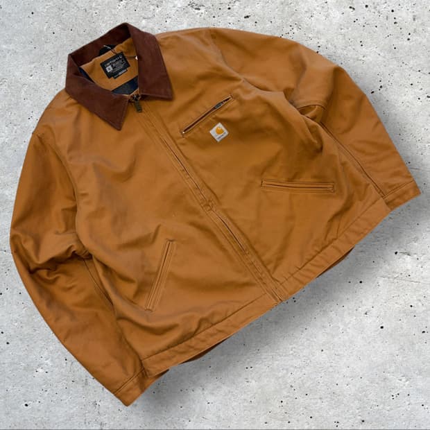 [XL] 칼하트 디트로이트 브라운 덕 캔버스 자켓 D108