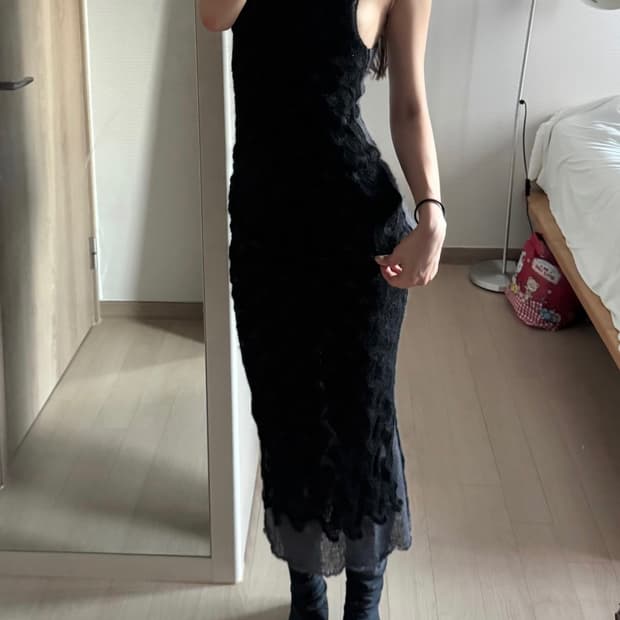 Perverze 니트 크로셰 드레스