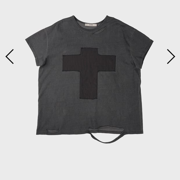 데어드 PATIENT DAMAGED T-SHIRT 빈티지 차콜 티셔츠