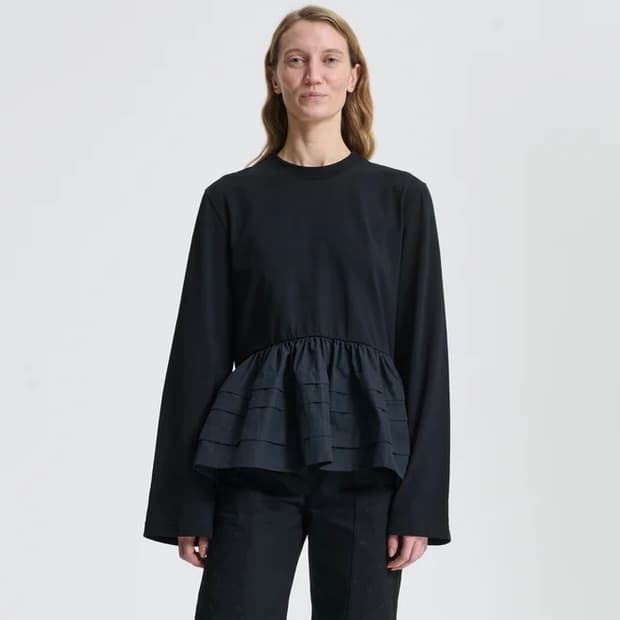 [XS]세실리에 반센 AUDREY 러플 롱 슬리브리스 탑