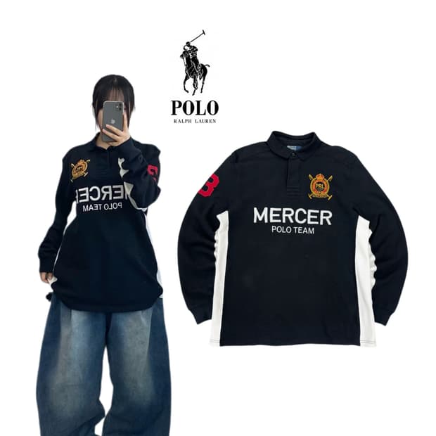 폴로 치프키프 레이싱 PK MERCER 폴로팀 카라 긴팔 티셔츠