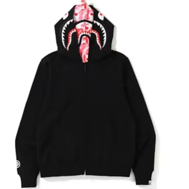 베이프 더블샤크후드 핑크 xl 새상품