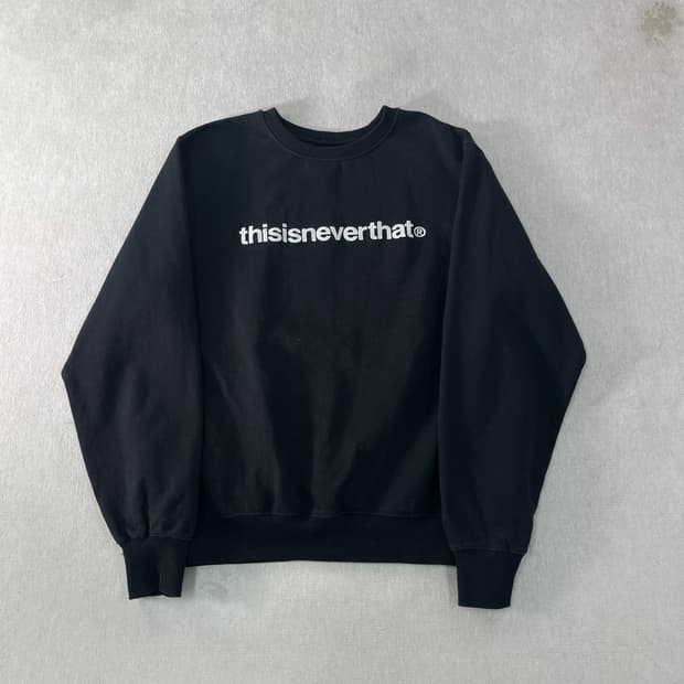 100 디스이즈네버댓 자수로고 맨투맨 