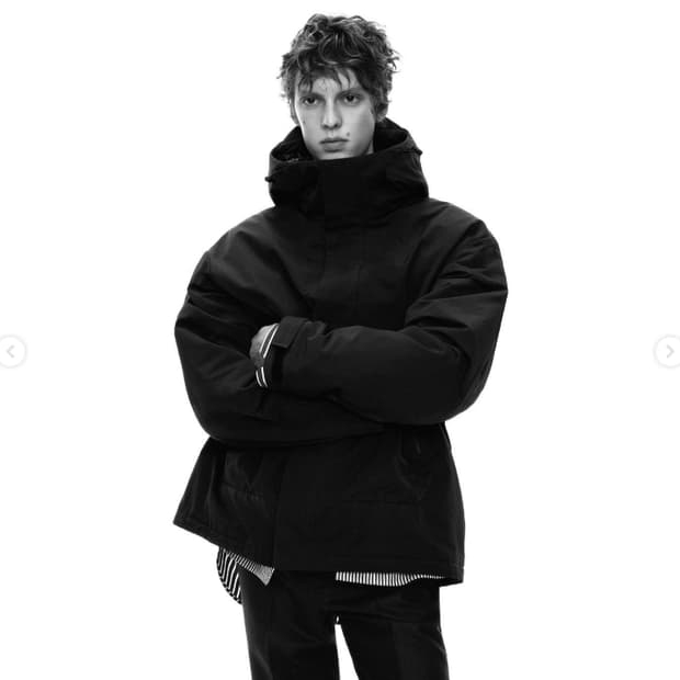 L 유니클로 x 질 샌더 하이브리드 다운 오버사이즈 파카 패딩 체감 XL