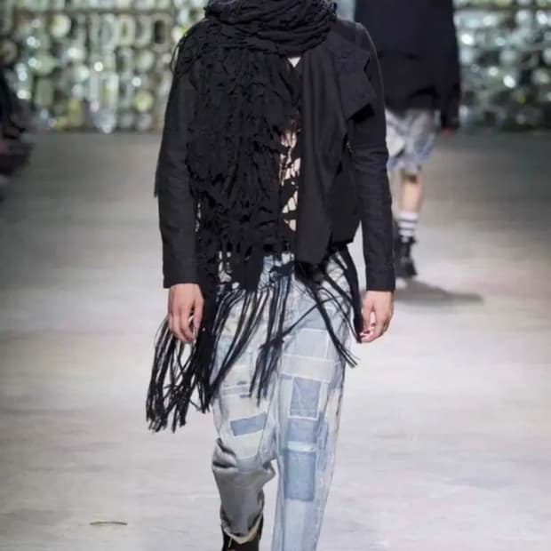 드리스반노튼17ss dtp 패치워크 데님진