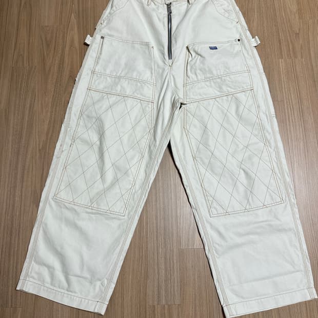 캐피탈 캔버스 지퍼 와이드 럼버팬츠4사이즈