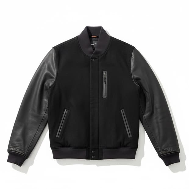 Nike leather varsity jacket XL