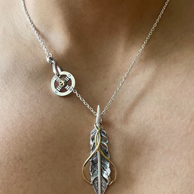 Quiet Wing Necklace 실버 925 팬던트 깃털목걸이