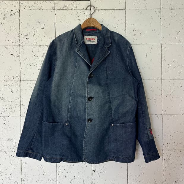 L 빈티지 데님 블레이저