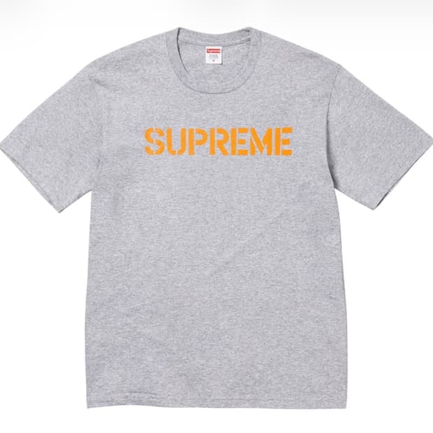 (새상품) Supreme 슈프림 하드 티셔츠 헤더 그레이 S사이즈