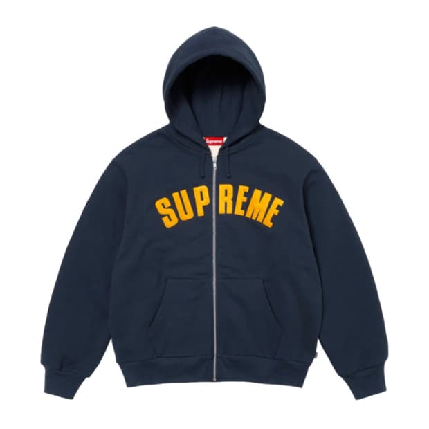 슈프림 후드집업 아크 써멀 라인드 스웨트셔츠 네이비