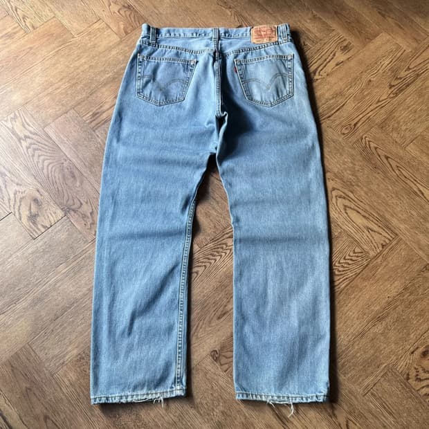 [36]리바이스 USA 505 빈티지 워싱 레귤러 스트레이트 데님 팬츠