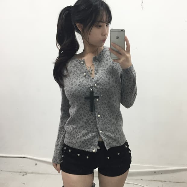 [JPN] 오네갸루 호피 레오파드 가디건