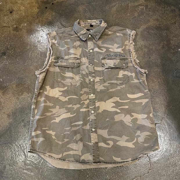 Harley Davidson 할리 데이비슨 카모 조끼 L