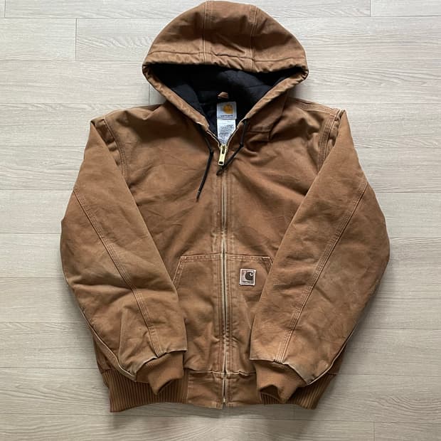 칼하트 j130 BRN 브라운 액티브 자켓 샌드스톤