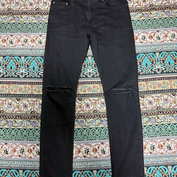 Saint Laurent 14FW 에디 시즌 니 크러쉬 데님
