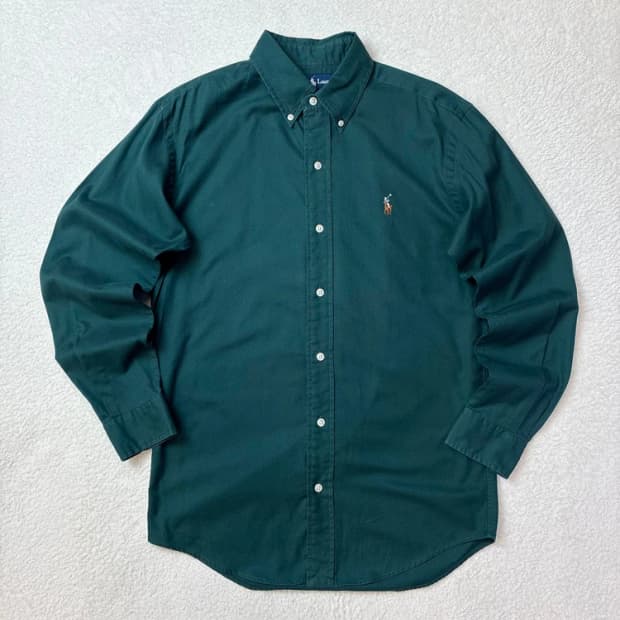 폴로 랄프로렌 90's 코튼 솔리드 로고 셔츠 PN5812