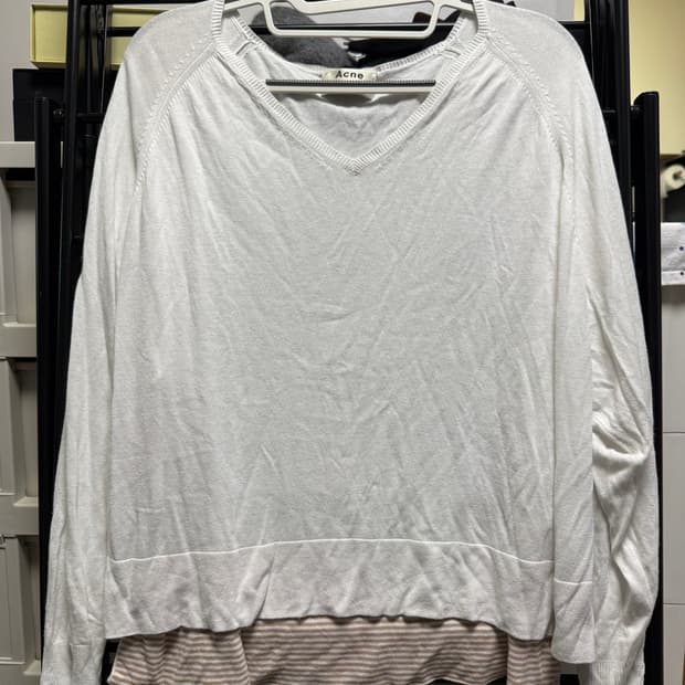 아크네 스튜디오 ACNE 브이넥 긴팔 롱슬리브 니트티