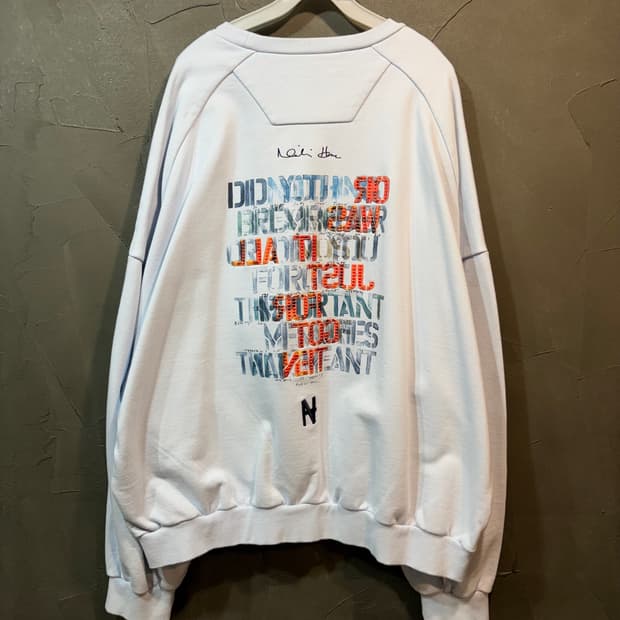 [L] JUUN J 준지 백프린팅 스웻 셔츠