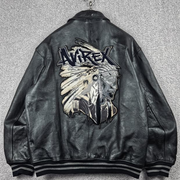 아비렉스 퍼스트 아메리칸 인디언 자수패치 가죽 자켓 (XL)/ 10212