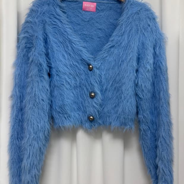 진바니 블랙바비 메리 밍크 가디건