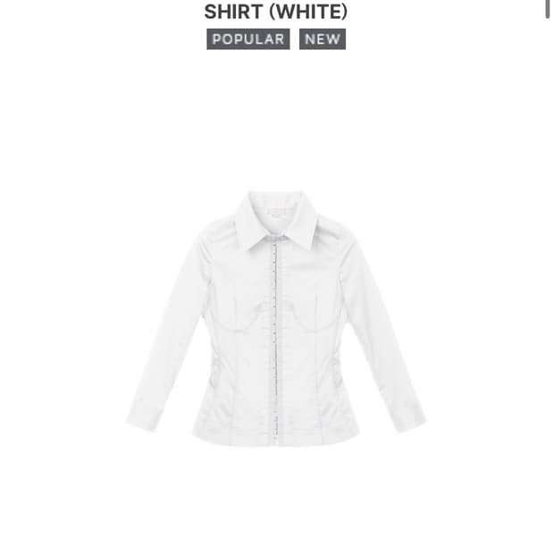 본네 corset seam shirt white 1size