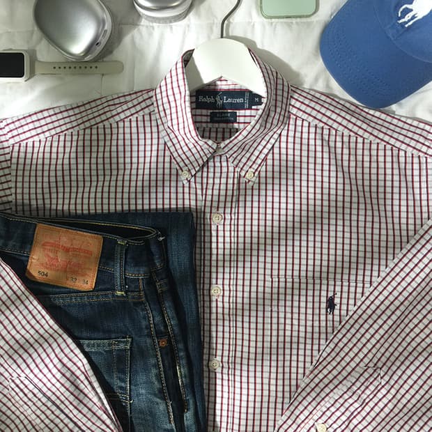 (MAN) 폴로랄프로렌 체크셔츠 XL