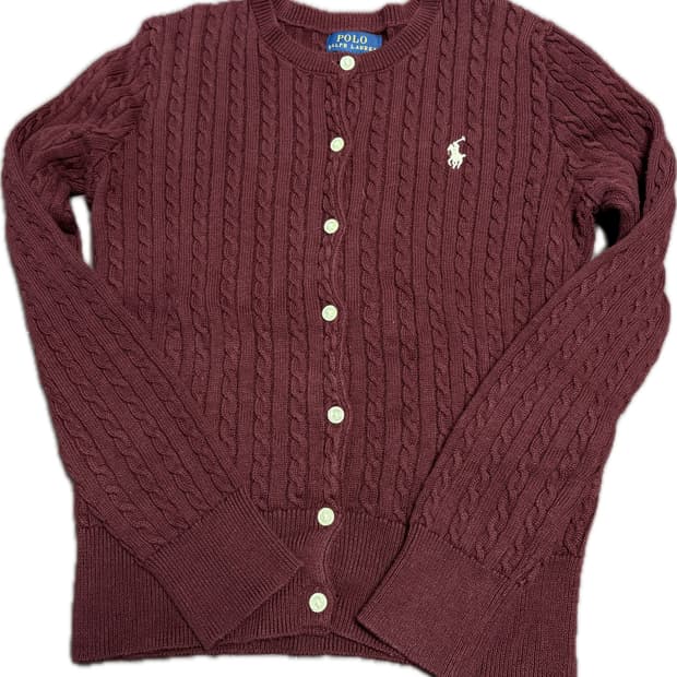 Polo Ralph Lauren 코튼 미니케이블 가디건 M