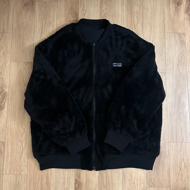 프릭스스토어 MA-1 마원 나일론 후리스 리버시블 자켓 블랙 L