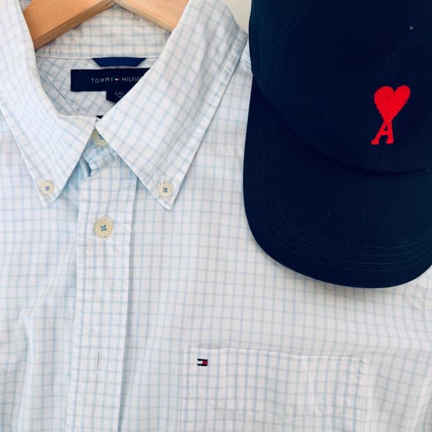 타미(Tommy Hilfiger)의 깅엄 체크 셔츠 L/S