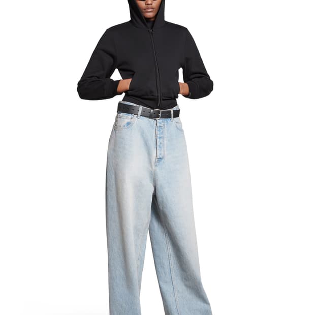 발렌시아가 데님 배기 팬츠 라이트블루 xs