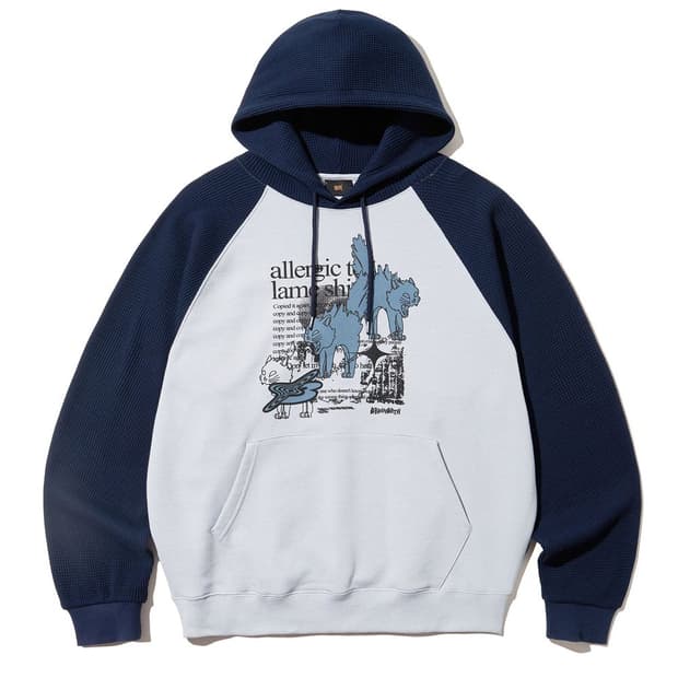 브라운브레스 ALLERGIC RAGLAN HOODIE 네이비